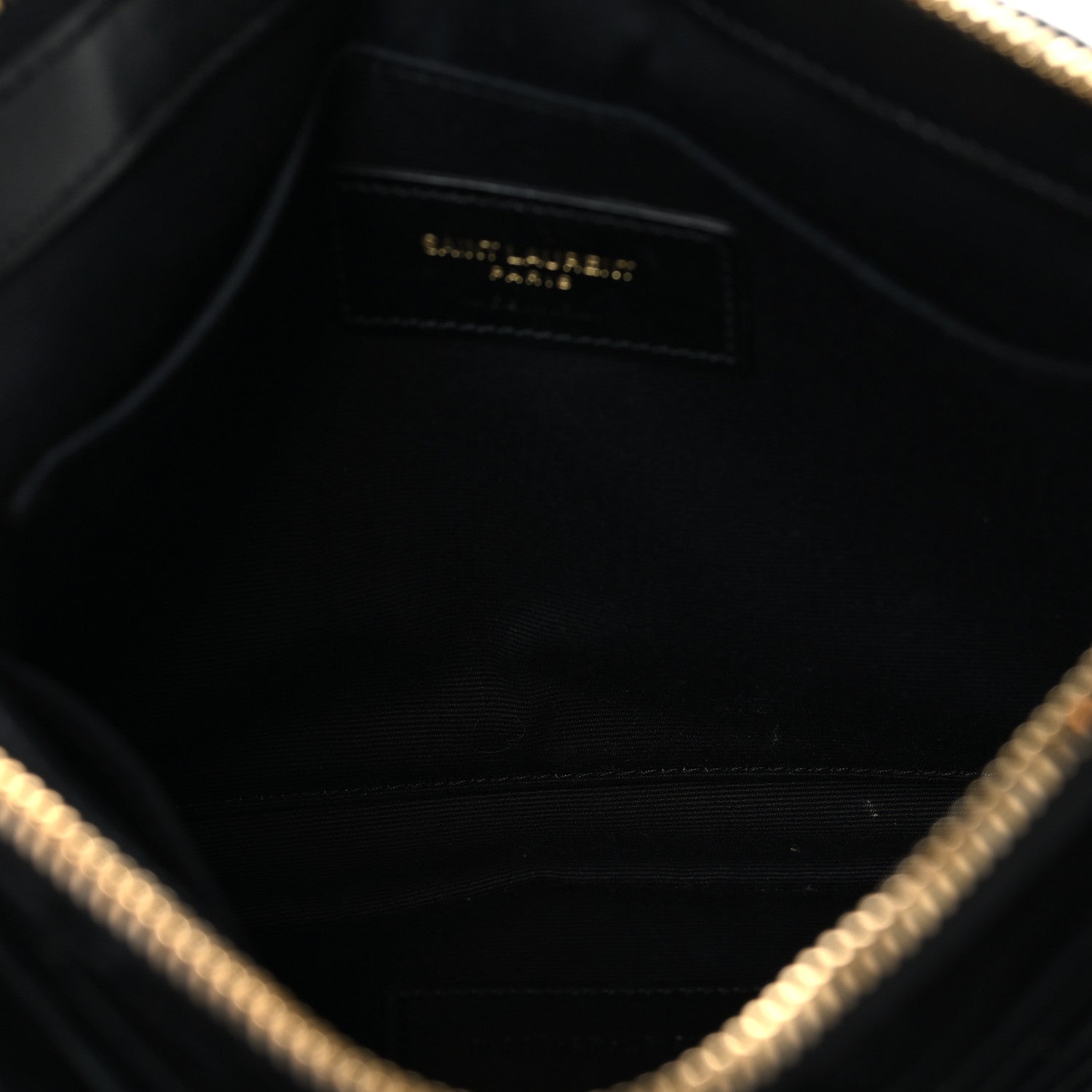 Saint Laurent Velvet Matelasse Chevron Monogram A5 Wristlet Black 5 of 8