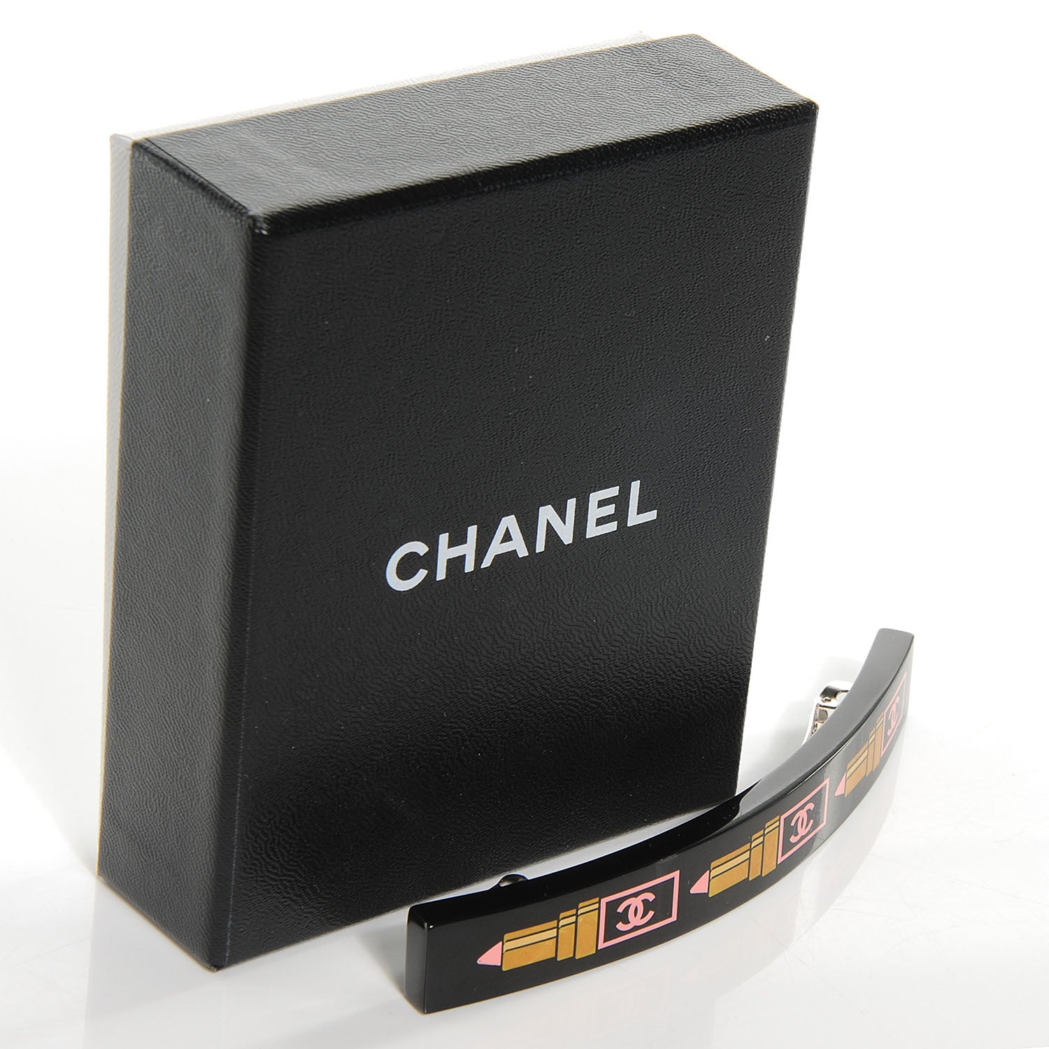 Chanel Resin Lipstick Barrette Black 5 of 5