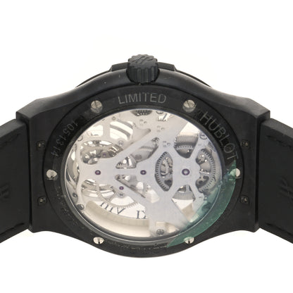 Hublot Ceramic Alligator 45mm Classic Fusion Skeleton Tourbillon Manual Winding Watch Black 505.UC.0170.VR.SKULL 4 of 4