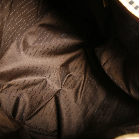 Burberry Haymarket Check Duffle Bag Brown 9 of 11