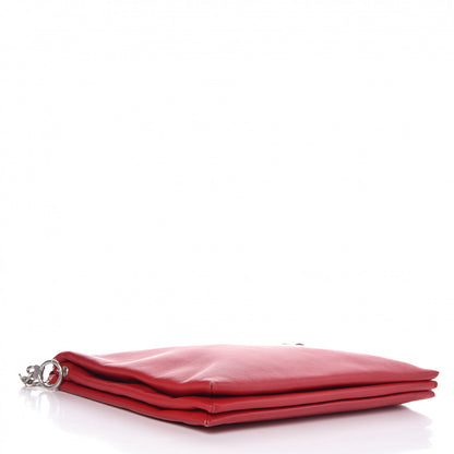 Celine Lambskin Soft Trio Zipped Bag Bright Red 4 of 11