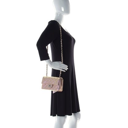 Chanel Iridescent Calfskin Quilted Mini Rectangular Flap Pink 2 of 11