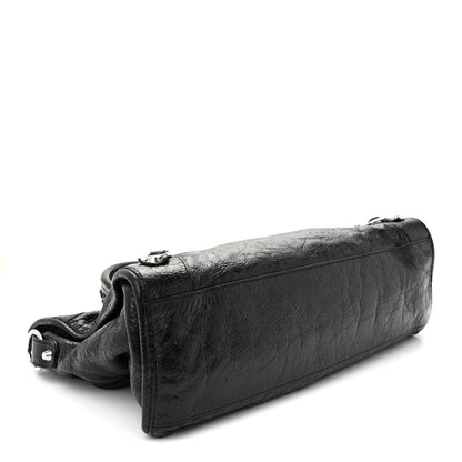 Balenciaga Agneau Arena Silver Hardware Medium Le City Black 4 of 10