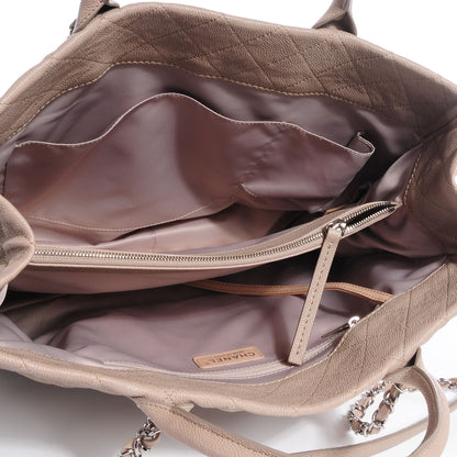 Chanel Caviar Quilted Large Shiva Tote Beige 5 of 7