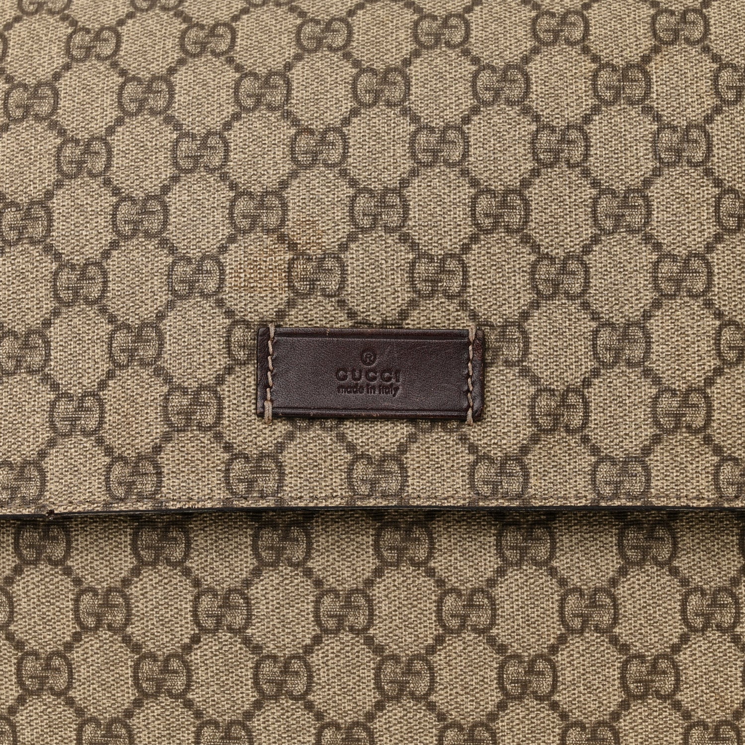 Gucci GG Plus Monogram Messenger Diaper Bag Dark Brown 9 of 16