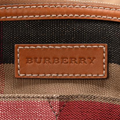 Burberry Canvas Mega Check Medium Ashby Hobo Saddle Brown 6 of 13