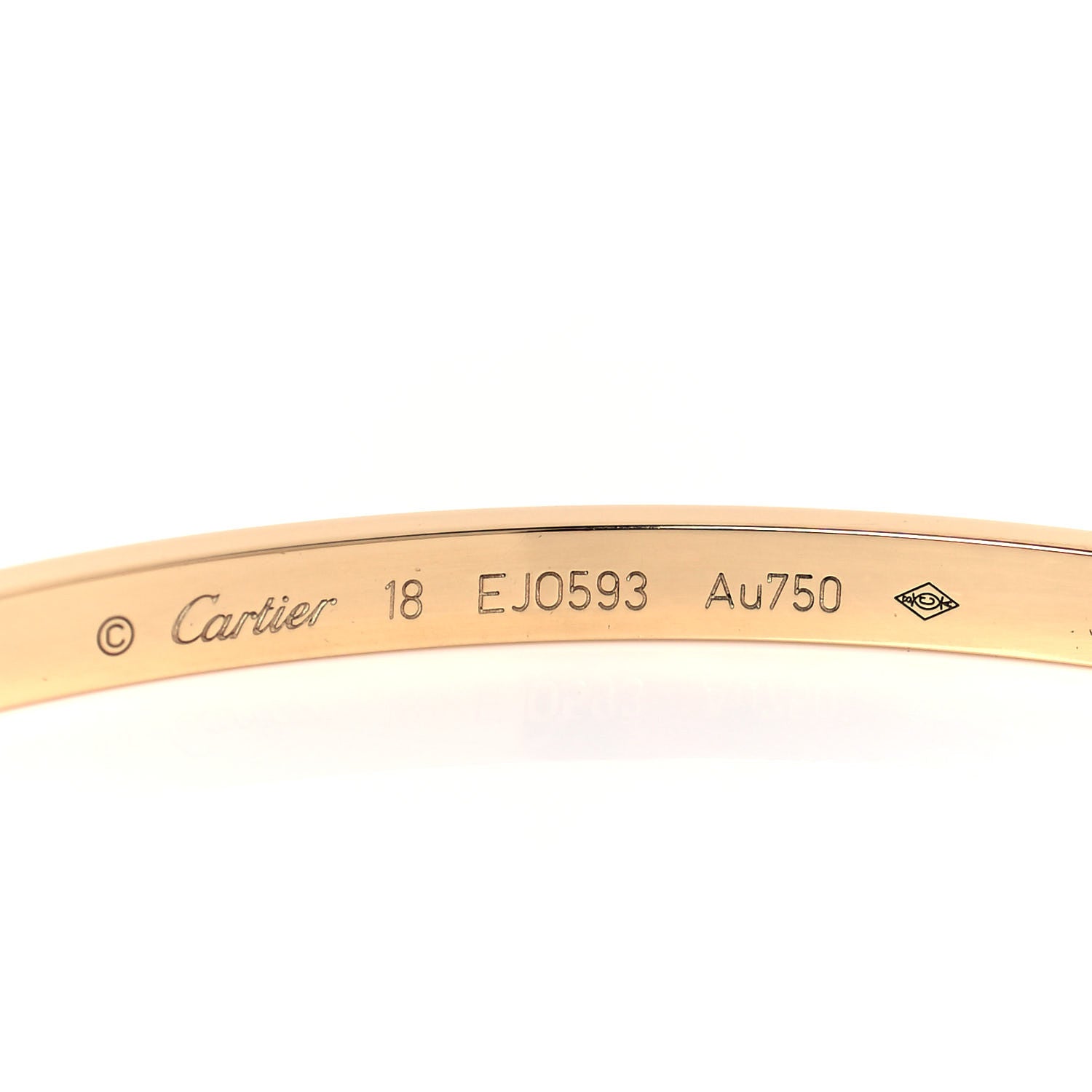 Cartier 18K Yellow Gold Small LOVE Bracelet 18 4 of 6