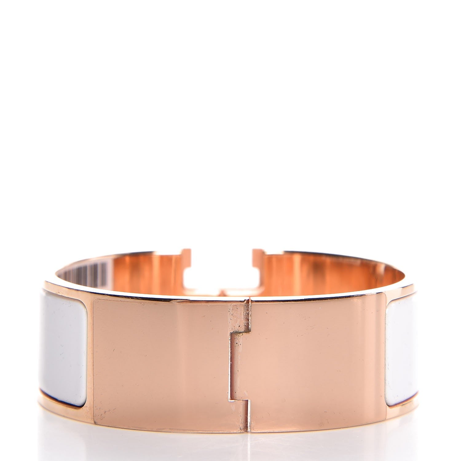 Hermes Enamel Wide Clic Clac H Bracelet PM White 3 of 8