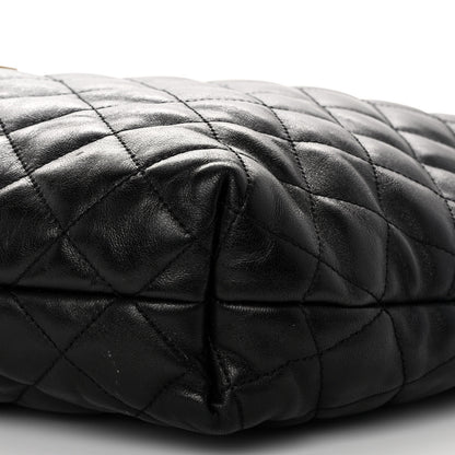 Saint Laurent Lambskin Quilted Maxi Icare Shopping Tote Black 11 of 14