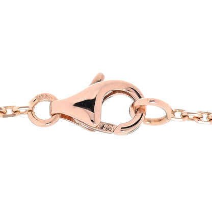 Van Cleef & Arpels 18K Rose Gold Diamond Grey Mother of Pearl Vintage Alhambra Pendant Necklace 3 of 7