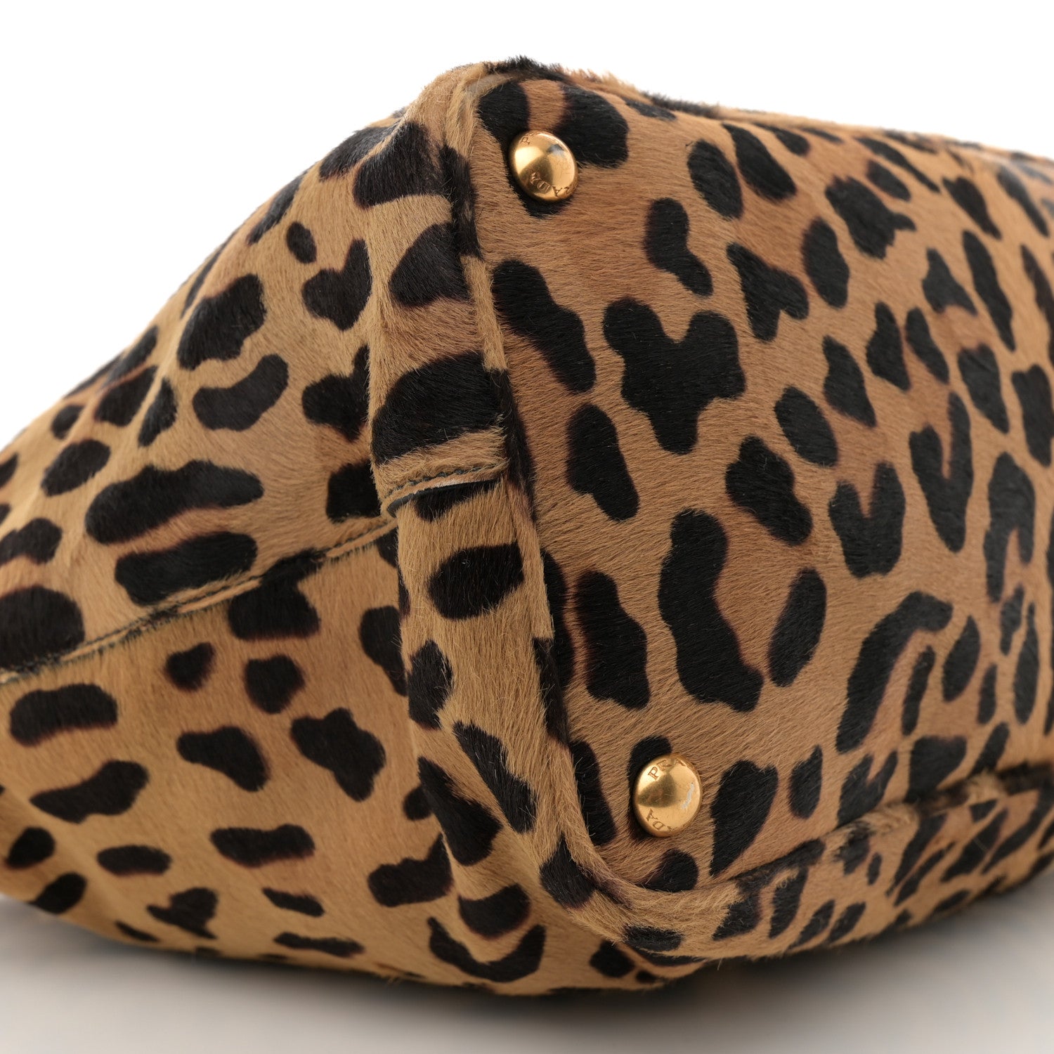 Prada Cavallino Leopard Print Medium Galleria Double Zip Tote Miele Moro 8 of 10