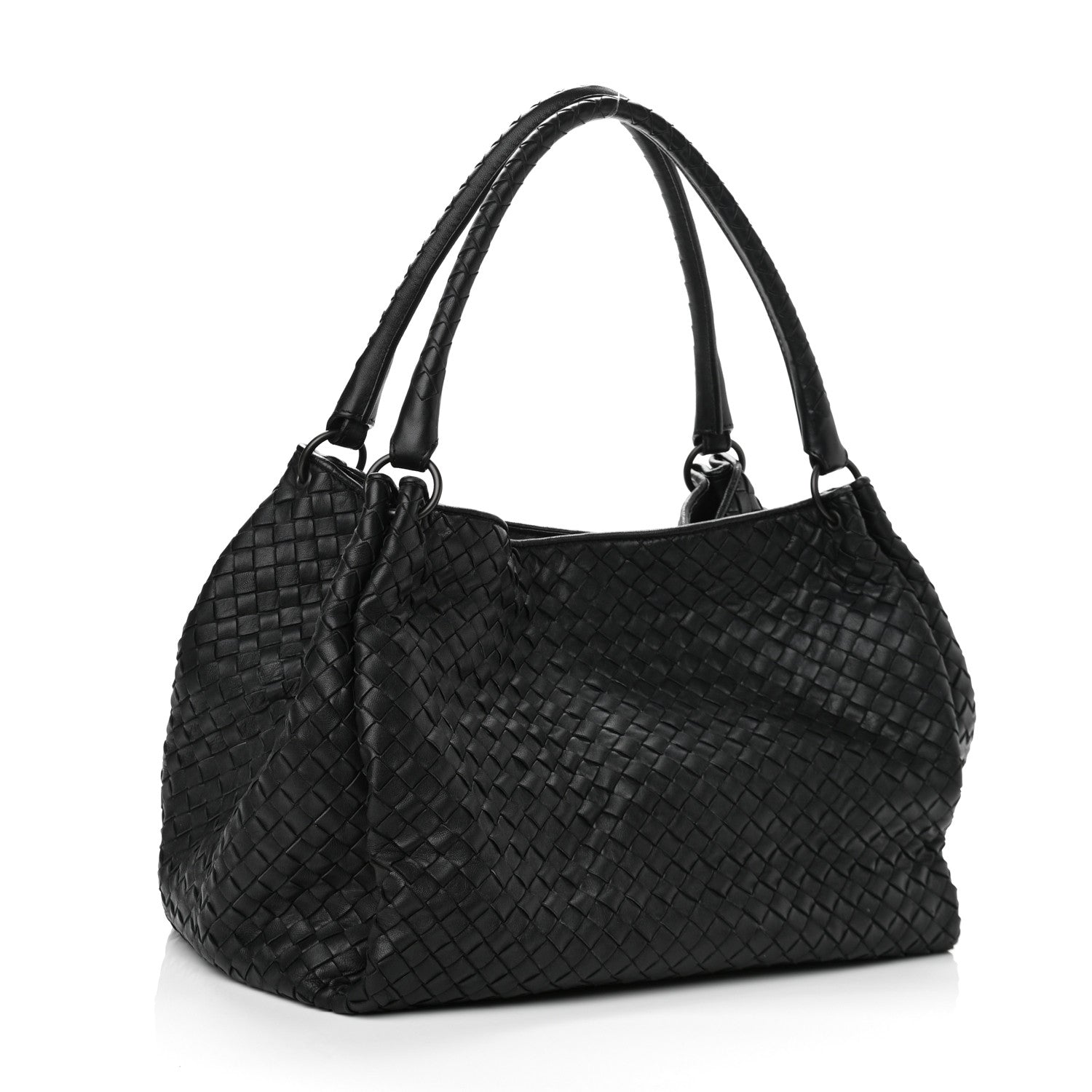 Bottega Veneta Nappa Intrecciato Parachute Bag Black 2 of 10