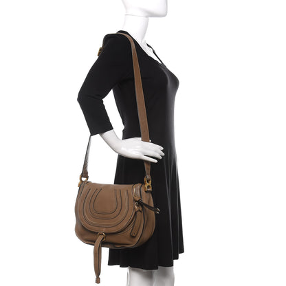 Chloe Calfskin Medium Marcie Round Zip Crossbody Nut 2 of 12