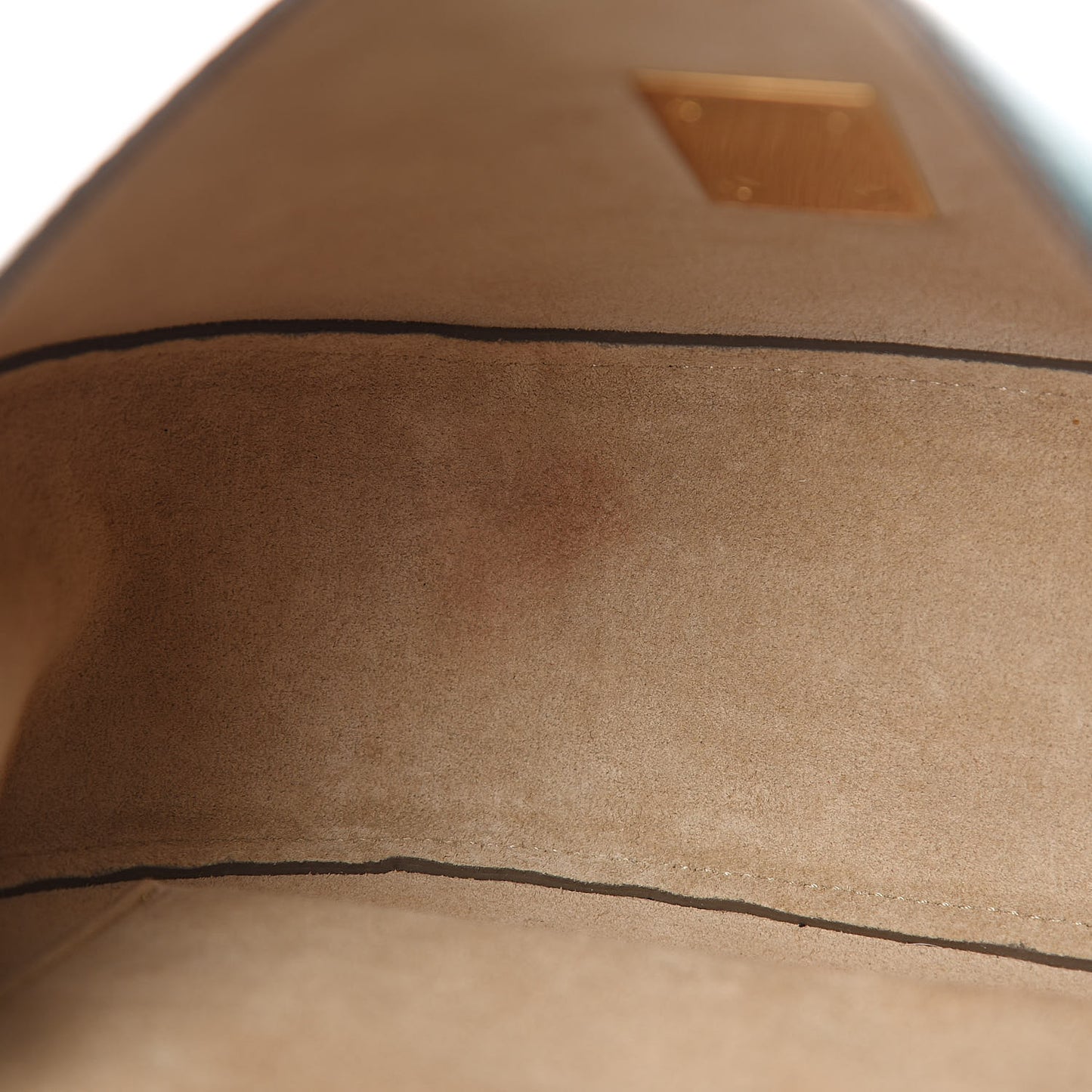 Grained Calfskin Lambskin Bi-Color Drew Shoulder Bag Stone Green
