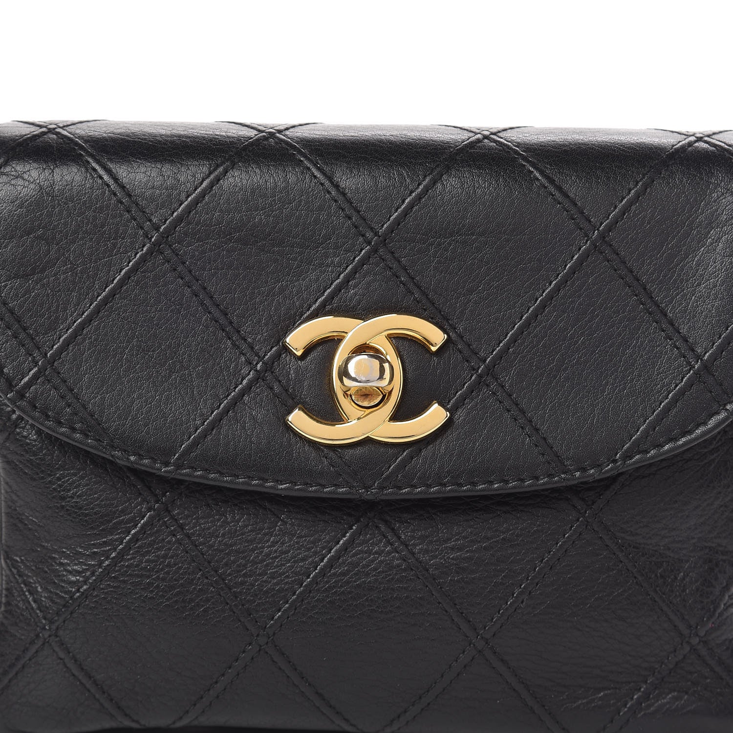 Chanel Calfskin Quilted Flap Waist Belt Bag Black 12 of 12