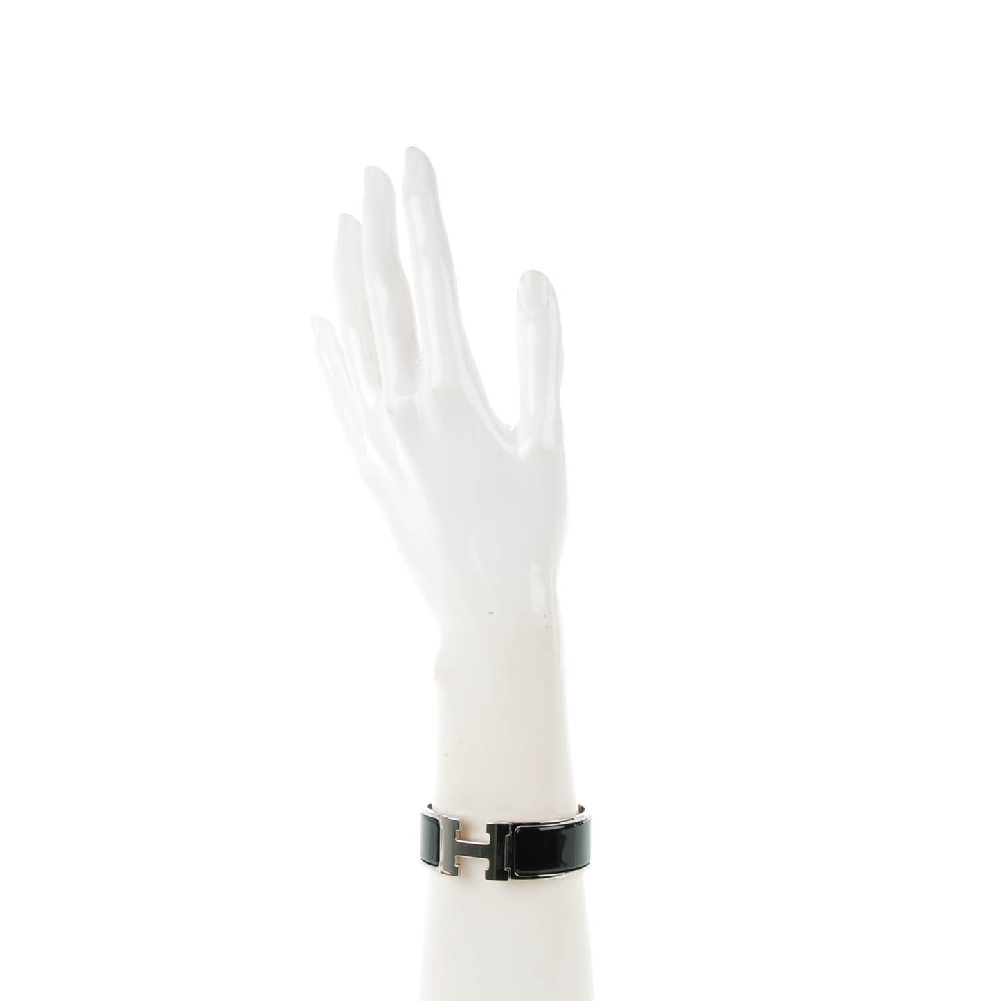 Enamel Wide Clic Clac H Bracelet PM Black