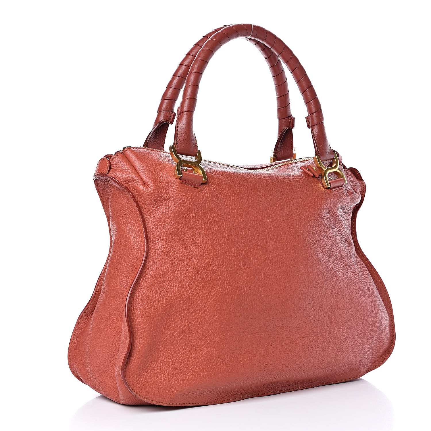 Chloe Calfskin Large Marcie Satchel Maple Leaf 3 of 19