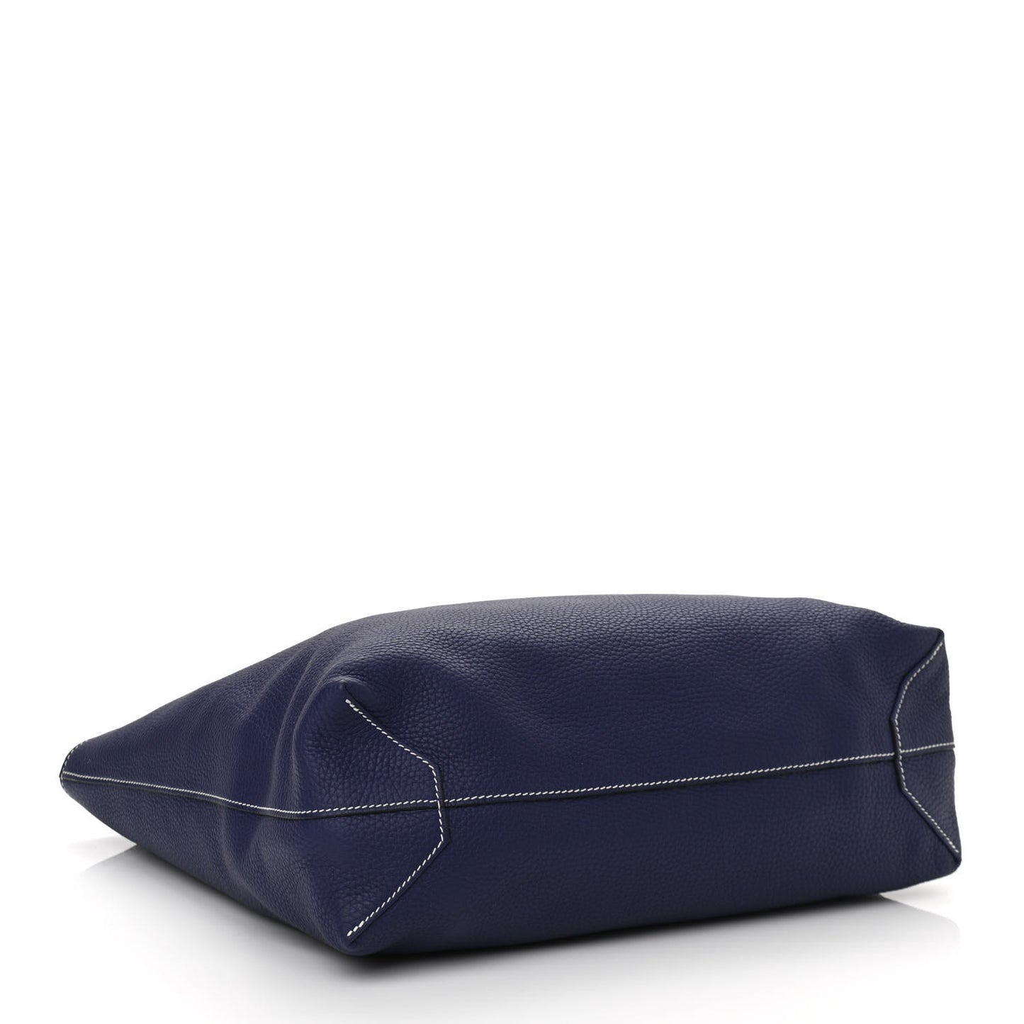 Taurillon Clemence Double Sens 45 Reversible Tote Gold Bleu Encre