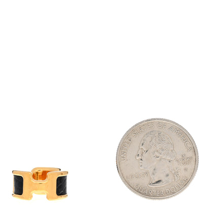 Hermes Lizard Olympe Ear Cuff PM Black 2 of 4