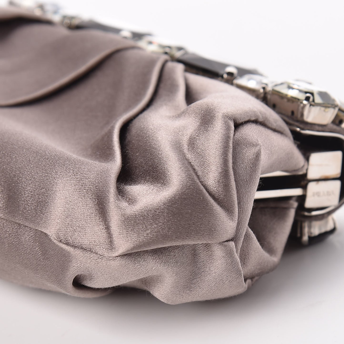 Satin Crystal Clutch Fumo