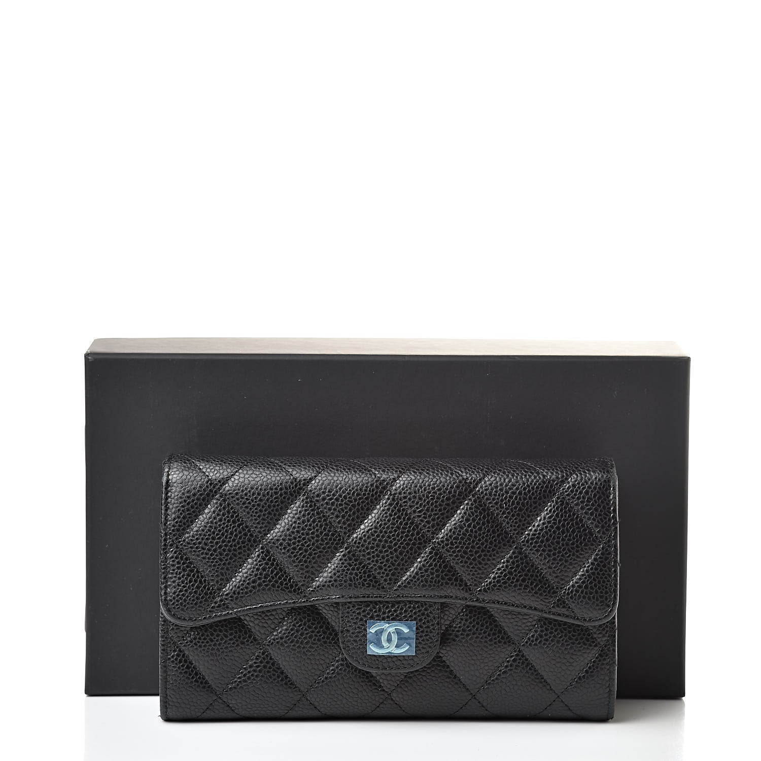 Chanel Caviar Quilted Large Flap Wallet Black 15 of 15
