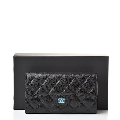 Chanel Caviar Quilted Large Flap Wallet Black 15 of 15