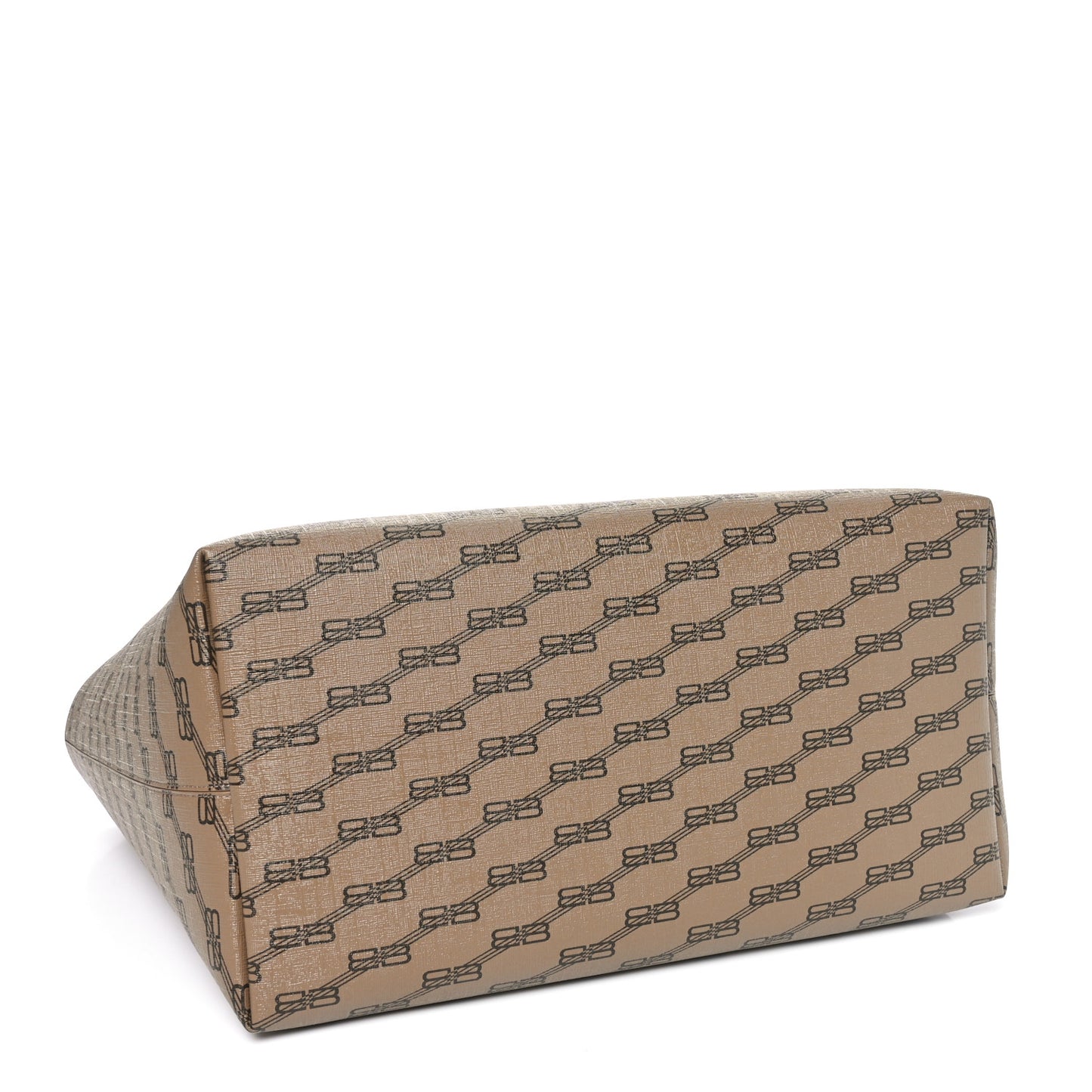Coated Canvas BB Monogram Large Signature East West Shopper Bag Beige Brown