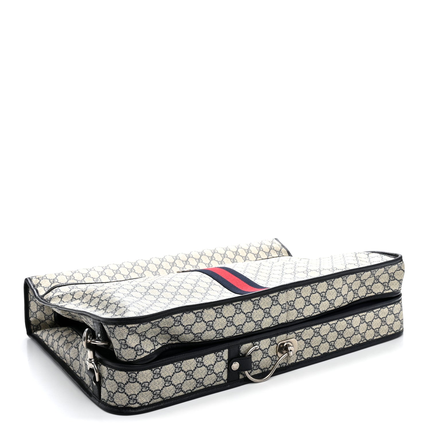 Gucci GG Supreme Monogram Web Savoy Garment Bag Beige Blue 3 of 10