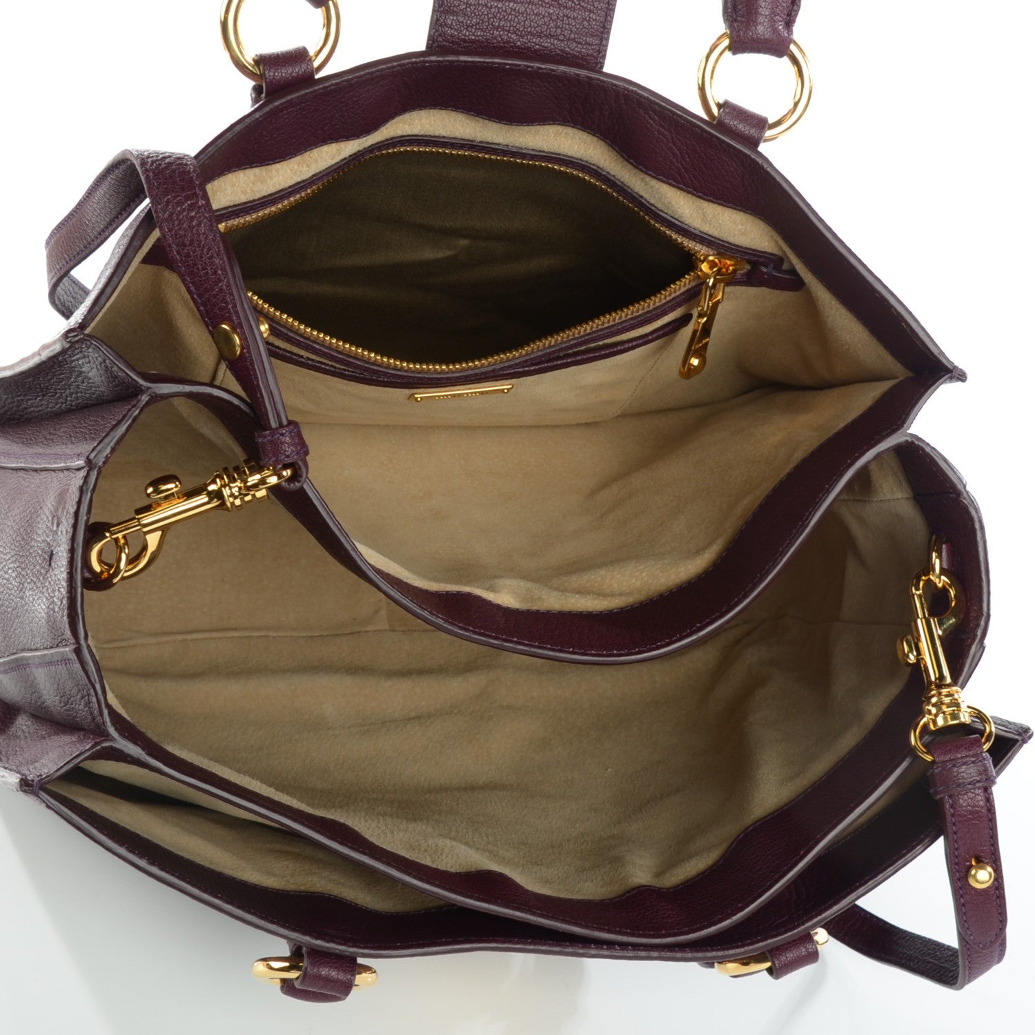 Miu Miu Goatskin Madras Tote Ribes 5 of 9