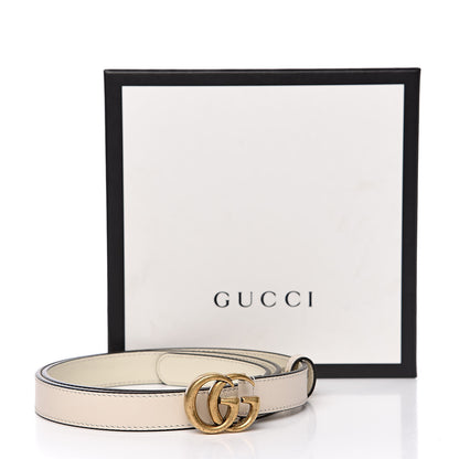 Gucci Calfskin Double G 20mm Belt 90 36 Mystic White 6 of 6