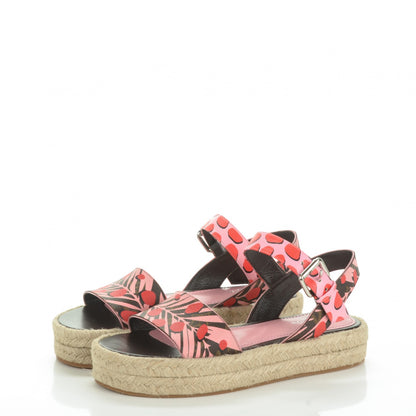 Louis Vuitton Monogram Jungle Dots Hibiscus Espadrille Sandals 37 Sugar Pink Poppy 3 of 8