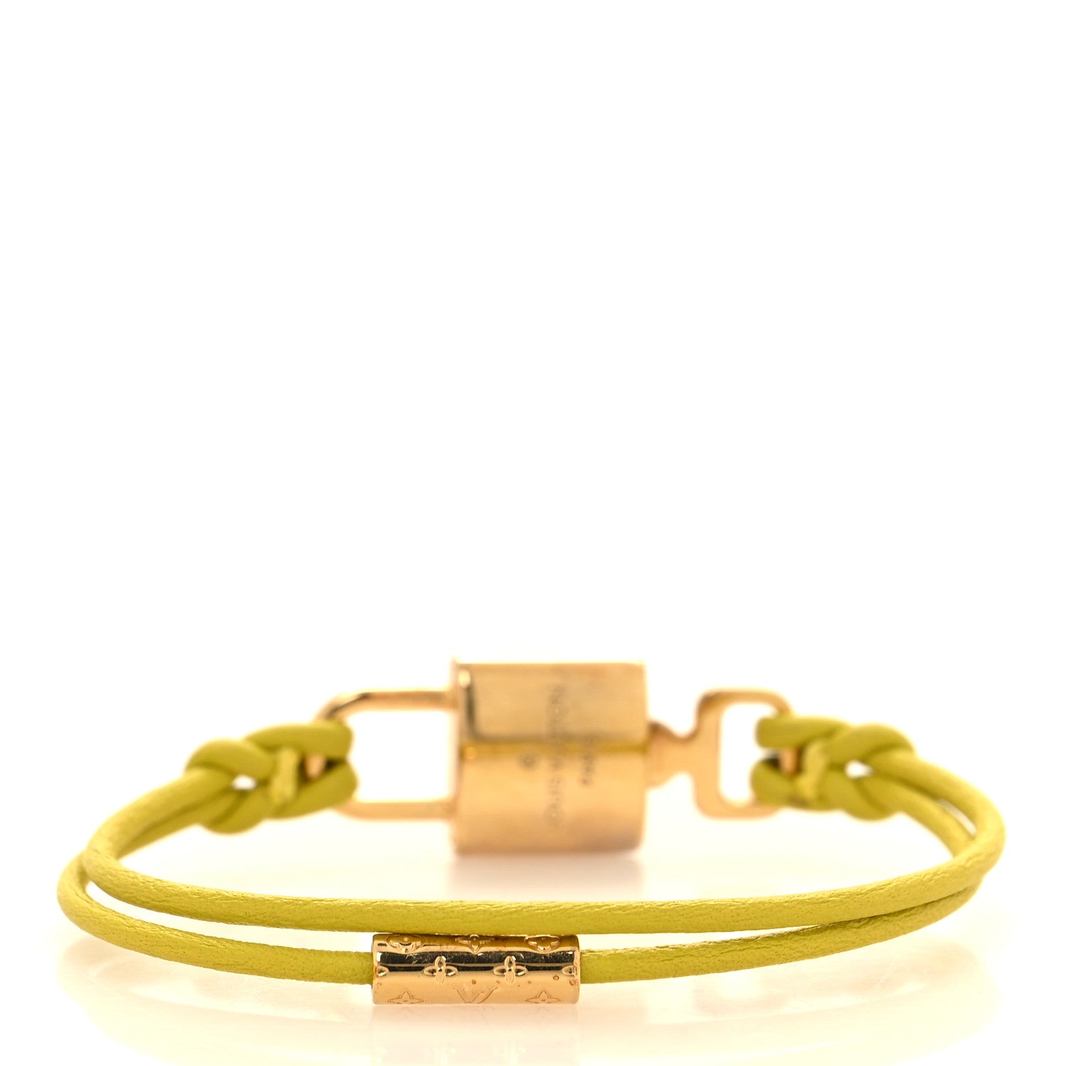Louis Vuitton Calfskin LV Padlock Bracelet Green 3 of 5