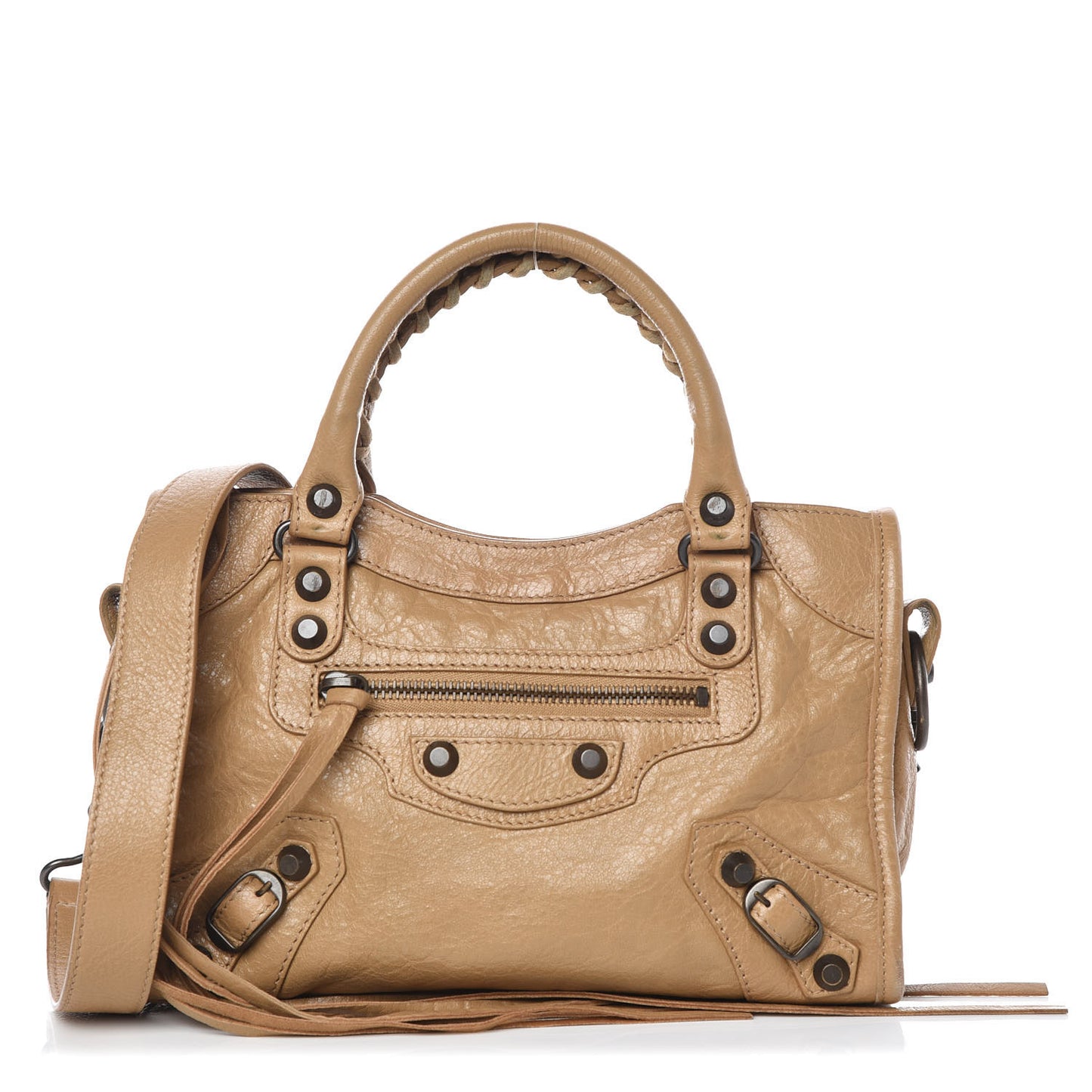 Agneau Classic Hardware Mini City Beige Nougatine
