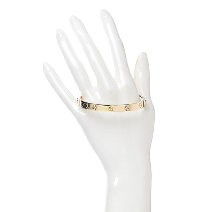 Cartier 18K Yellow Gold 4 Diamond LOVE Bracelet 18 2 of 7