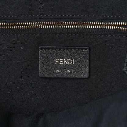 Fendi Vitello Bi-Color FF 1974 Embossed Mini Backpack Maya Black 6 of 9