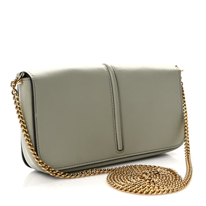 Fendi Vitello Grace Matte Fendigraphy Wallet on Chain Green Tea 4 of 12
