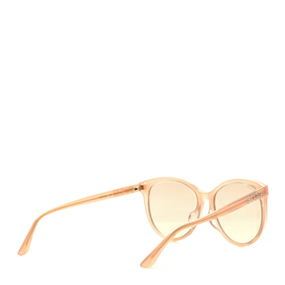 Gucci Acetate Round Frame Crystal Sunglasses GG0729SA Beige 4 of 9