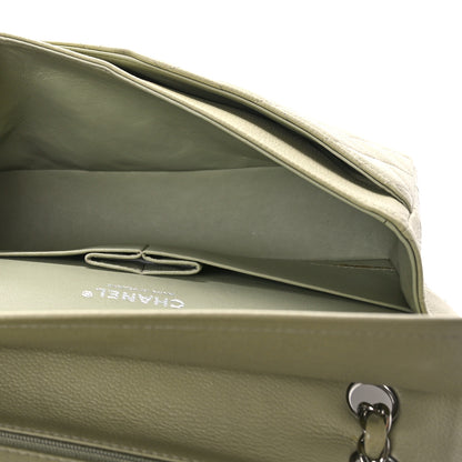 Chanel Caviar Quilted Medium Double Flap Light Green 5 of 10