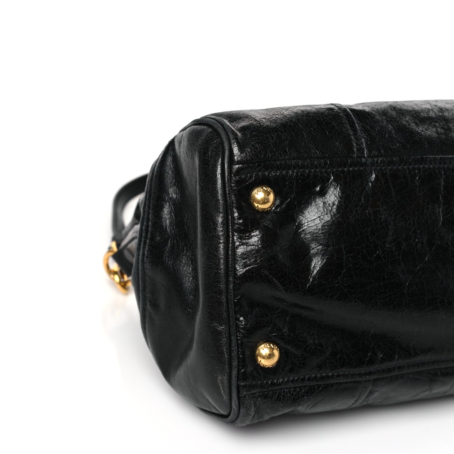 Prada Vitello Shine Shopping Satchel Black 7 of 8