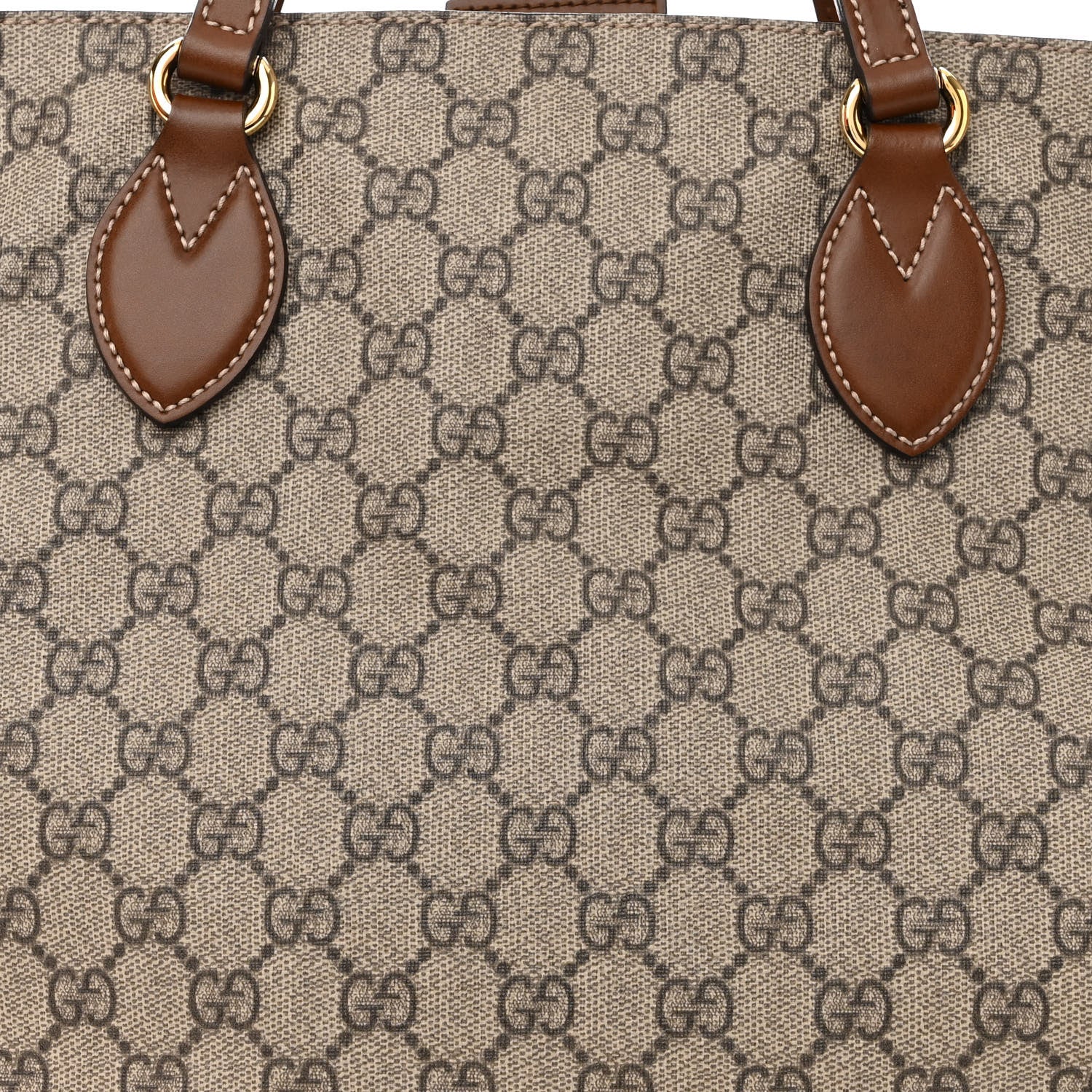 Gucci Soft GG Supreme Monogram Medium Crossbody Tote Beige Cuir 8 of 13