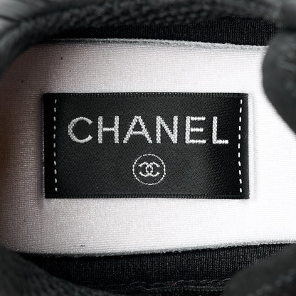 Chanel Nylon Suede Calfskin CC Sneakers 41 Black 8 of 10
