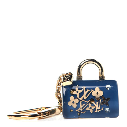 Louis Vuitton Resin Inclusion Speedy Bag Charm Key Chain Blue 6 of 7