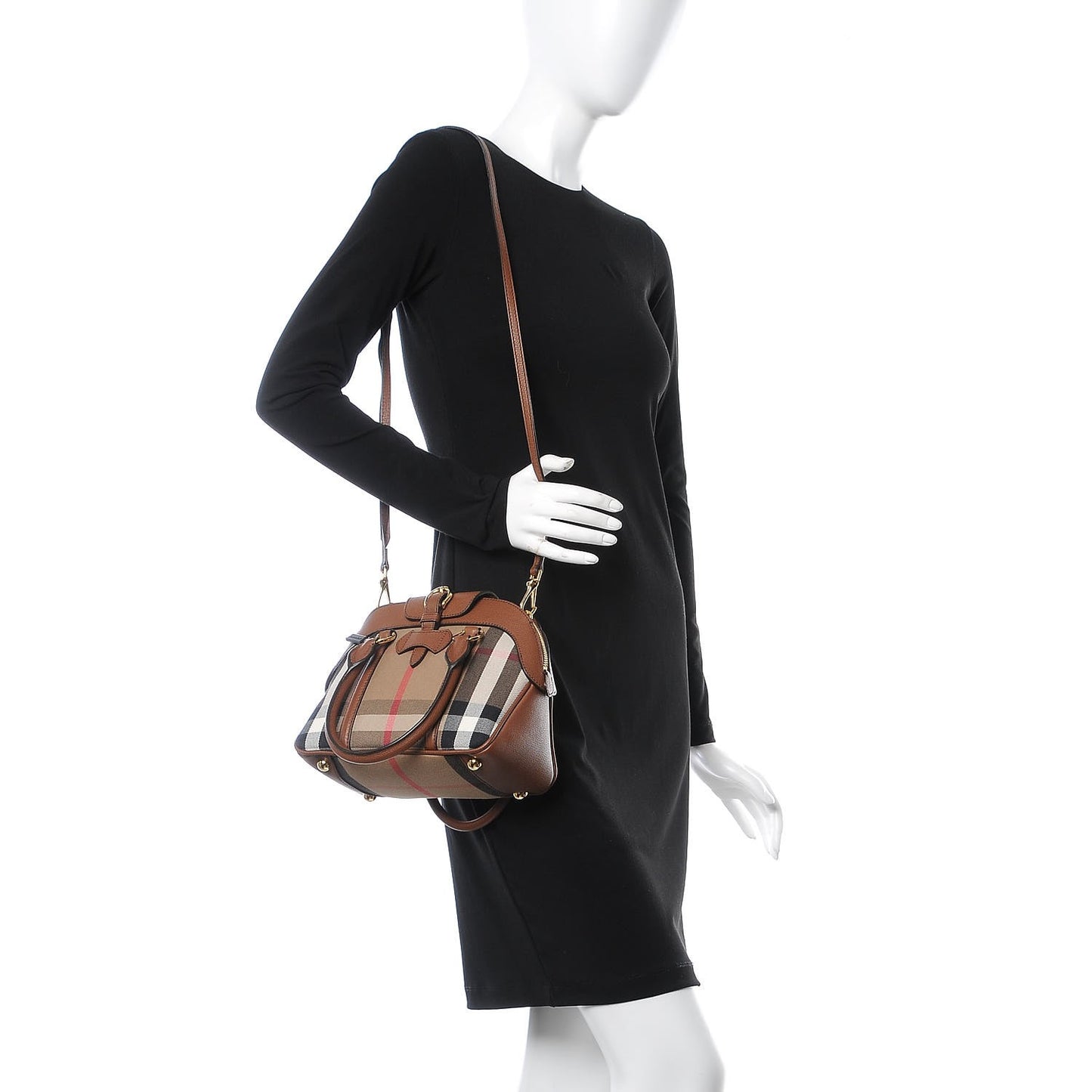 House Check Small Milverton Satchel Tan