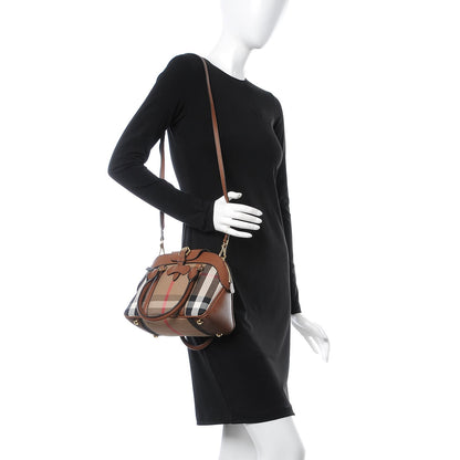 Burberry House Check Small Milverton Satchel Tan 3 of 9