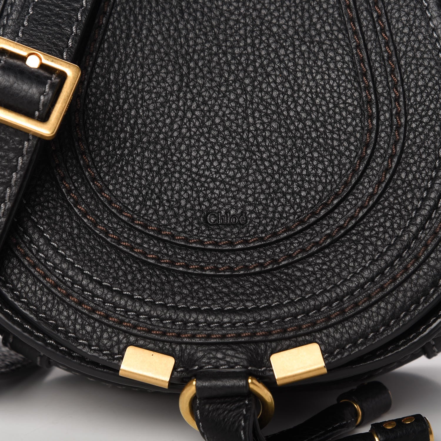 Chloe Calfskin Mini Marcie Round Crossbody Bag Black 10 of 10
