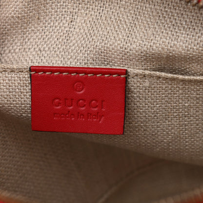Gucci Calfskin Web Small Webby Bee Shoulder Bag Red 6 of 9
