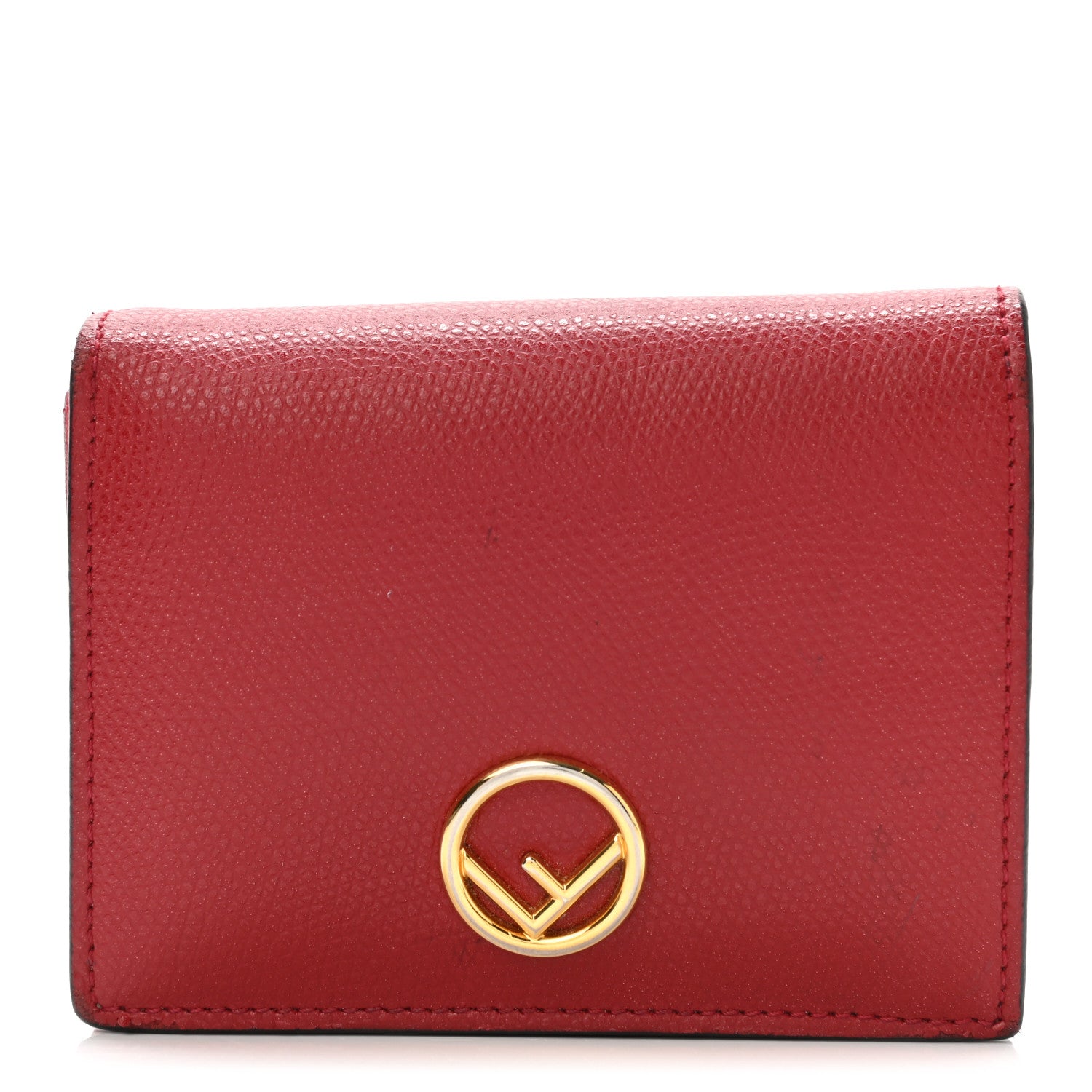 Fendi Vitello Cruise F is Fendi Compact Bi-Fold Wallet Red 1 of 13