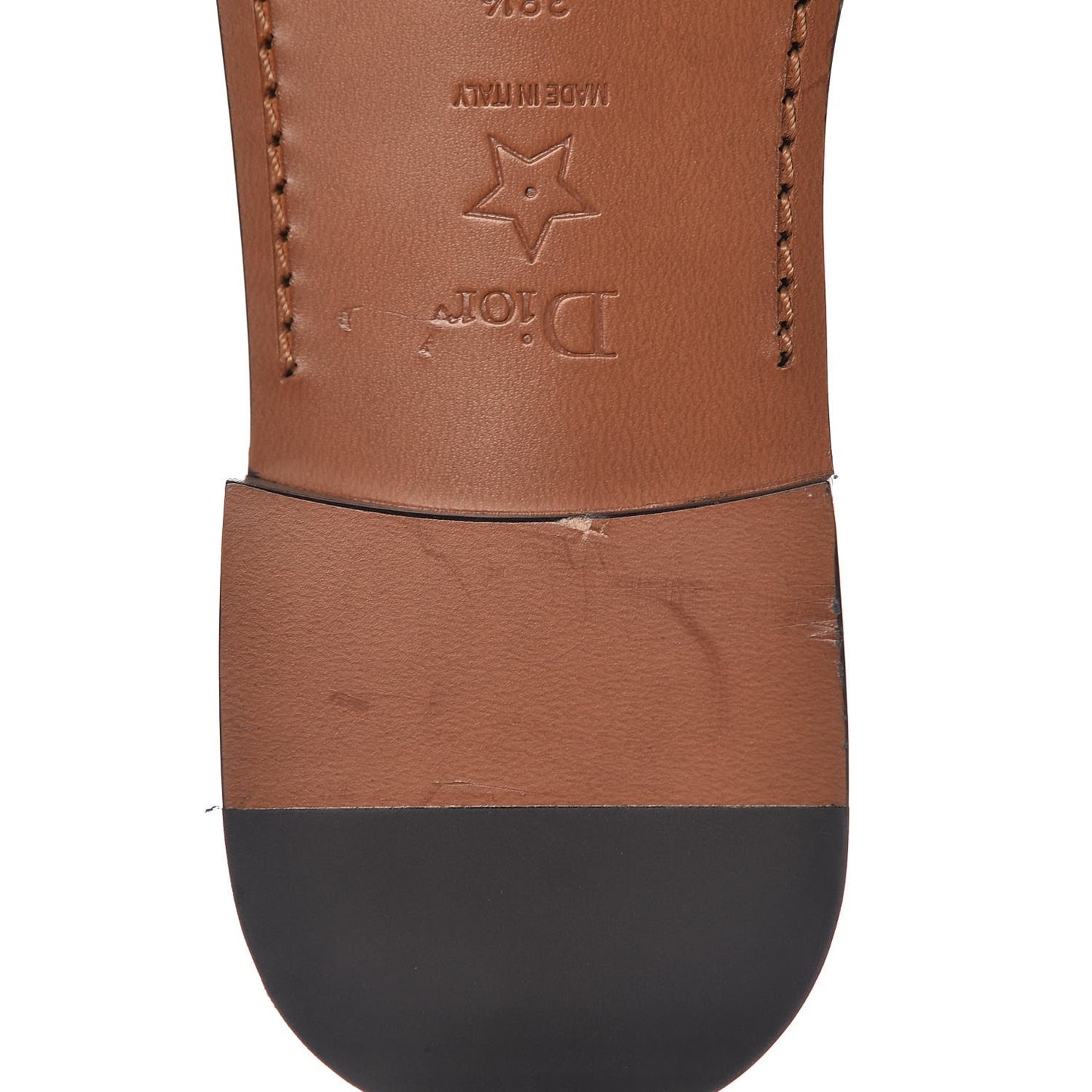 Calfskin Dio(r)evolution 10mm Slide Sandals 38.5 Off White