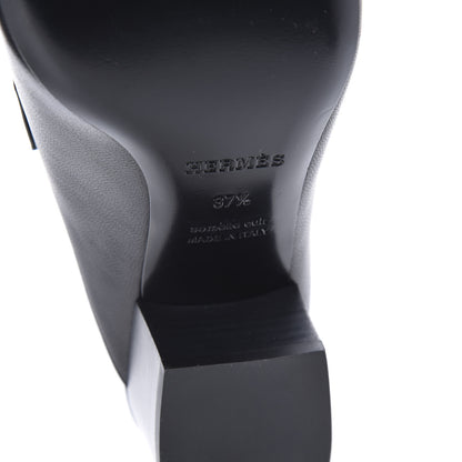 Hermes Goatskin Paradis Mules 37.5 Black 8 of 10