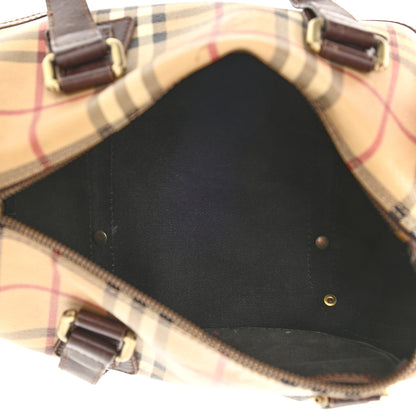 Burberry Haymarket Check Studded Bowler Brown 5 of 9